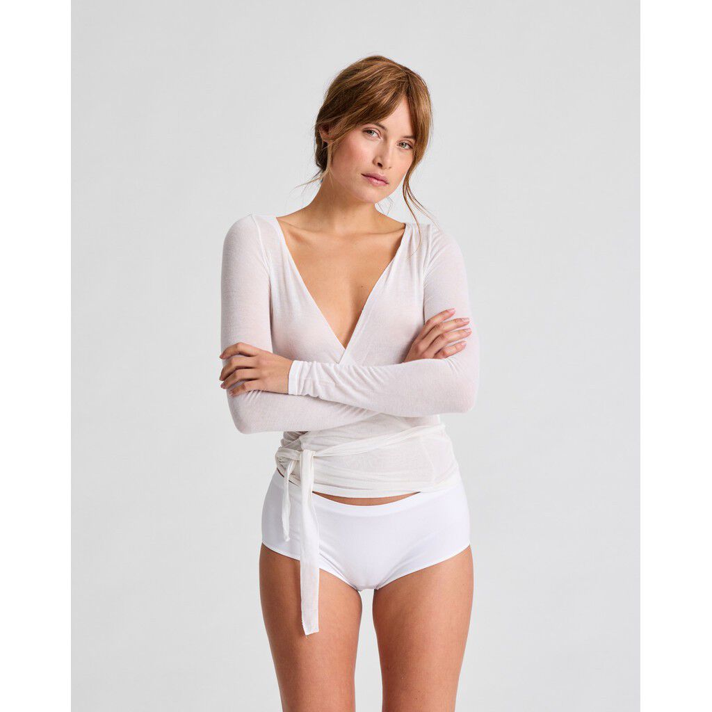 Anne Wrap L/S Wool Top