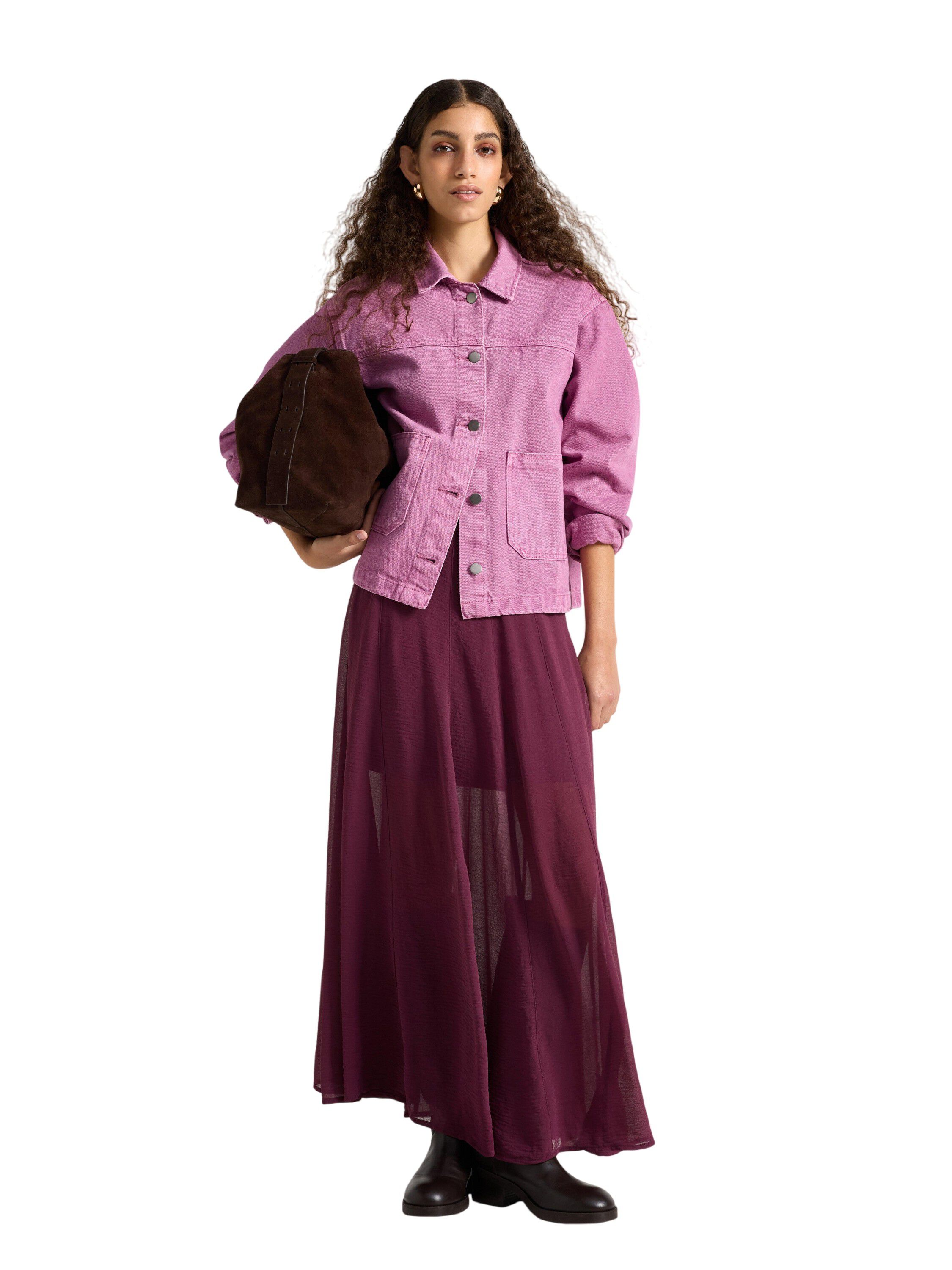 Twill jacket with a loose fit, butt