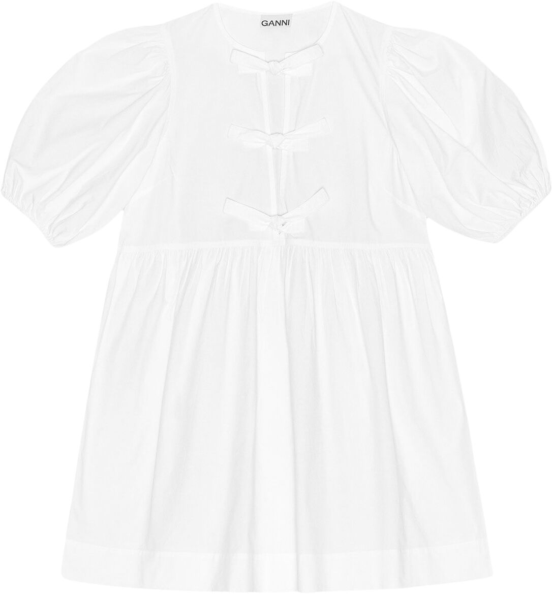 Printed Cotton Tie String Mini Dres