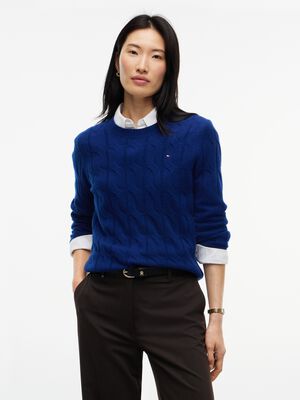 Pure Wool Chain Cable Knit Jumper