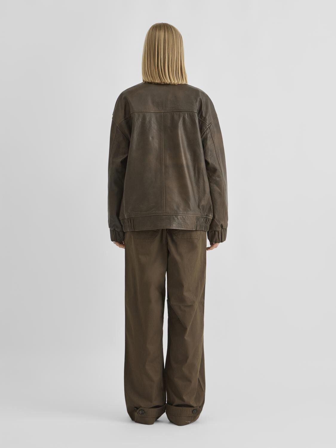 Rousimone L/S Oversized Leather Jacket/1