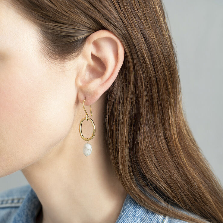 Graceful Moonstone GP Earrings