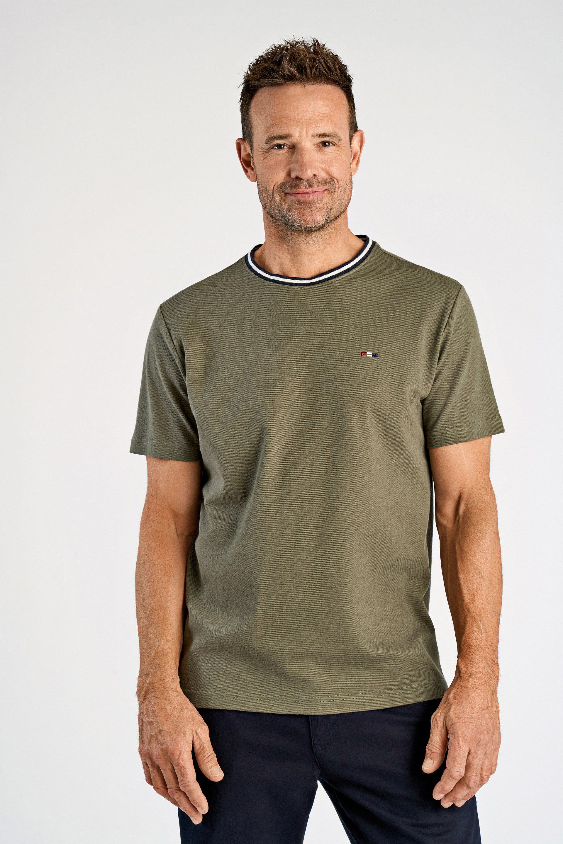 Structured o-neck tee S/S