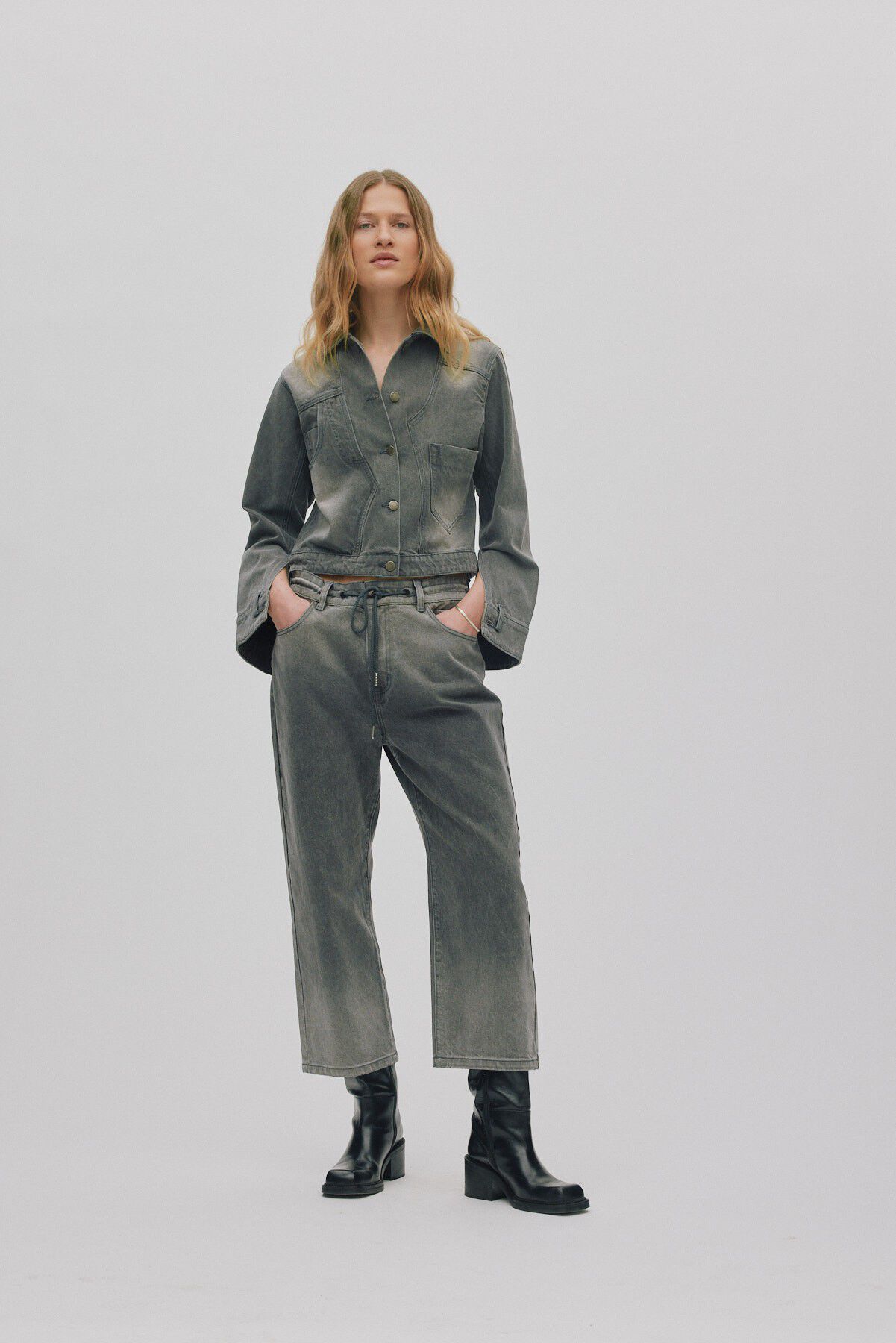 Grey denim jacket - Janny
