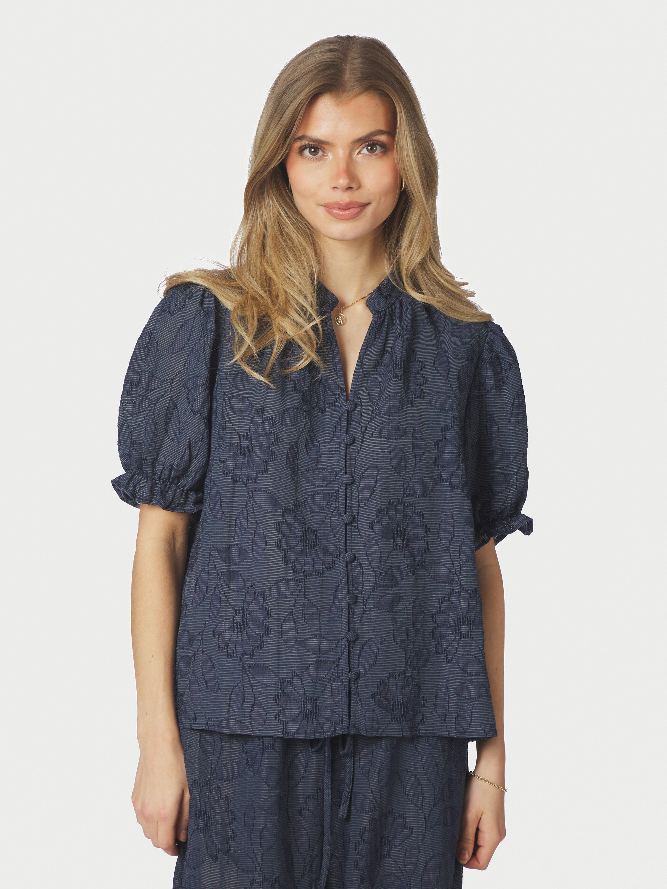 Zika Flower Stripe Blouse