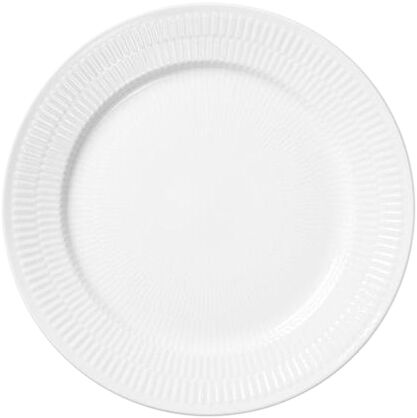 White Fluted 19 cm tallrik