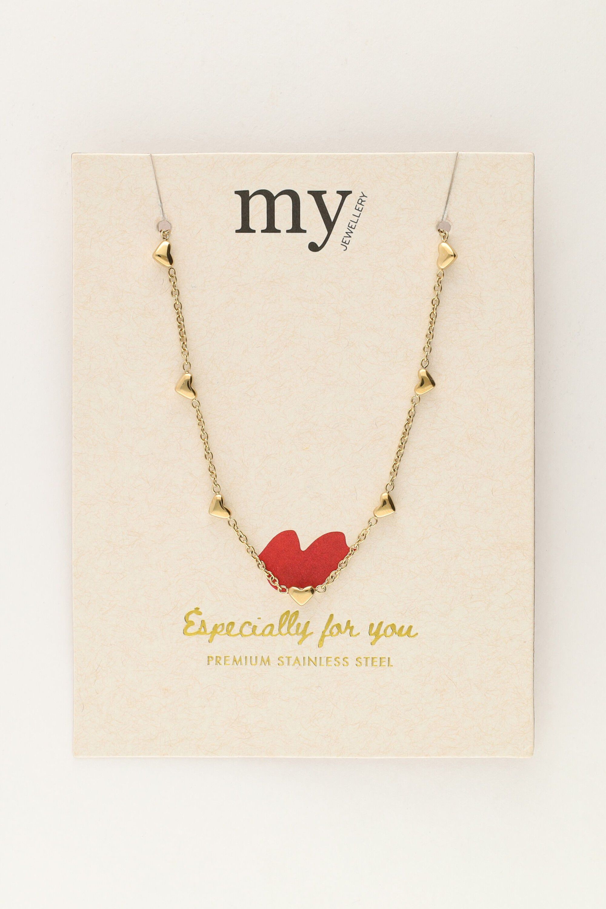 Necklace tiny hearts