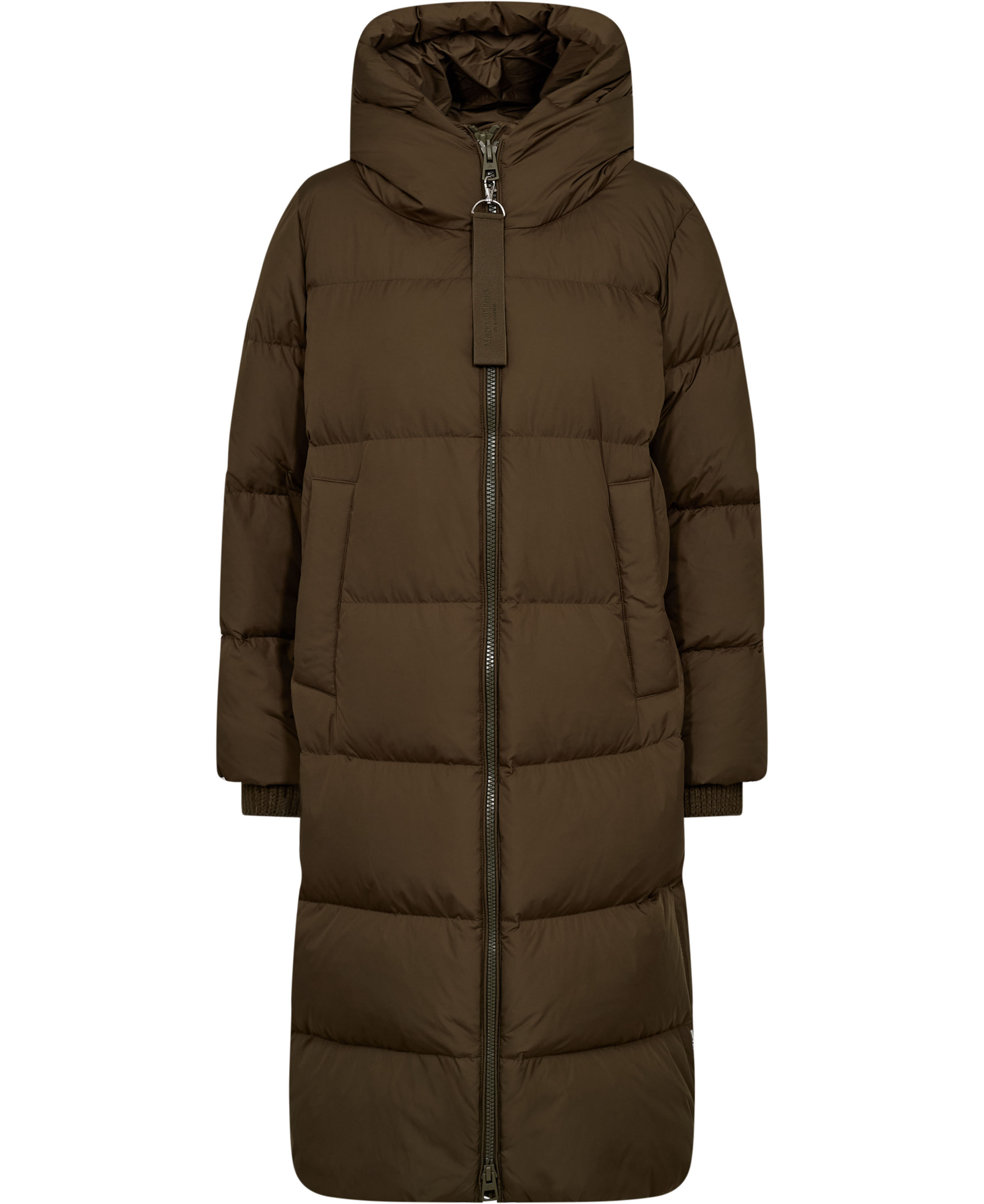 Water Repellent Down Puffer Coat, with hood, side slits