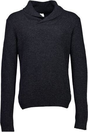 Lambswool shawl collar knit