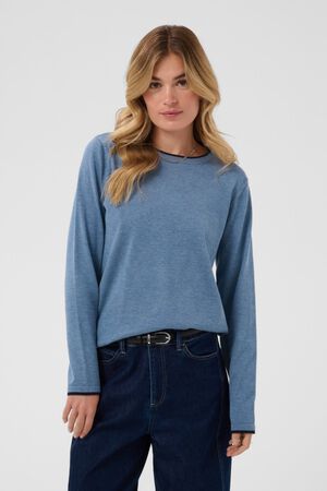 MilaSZ LS Contrast Pullover