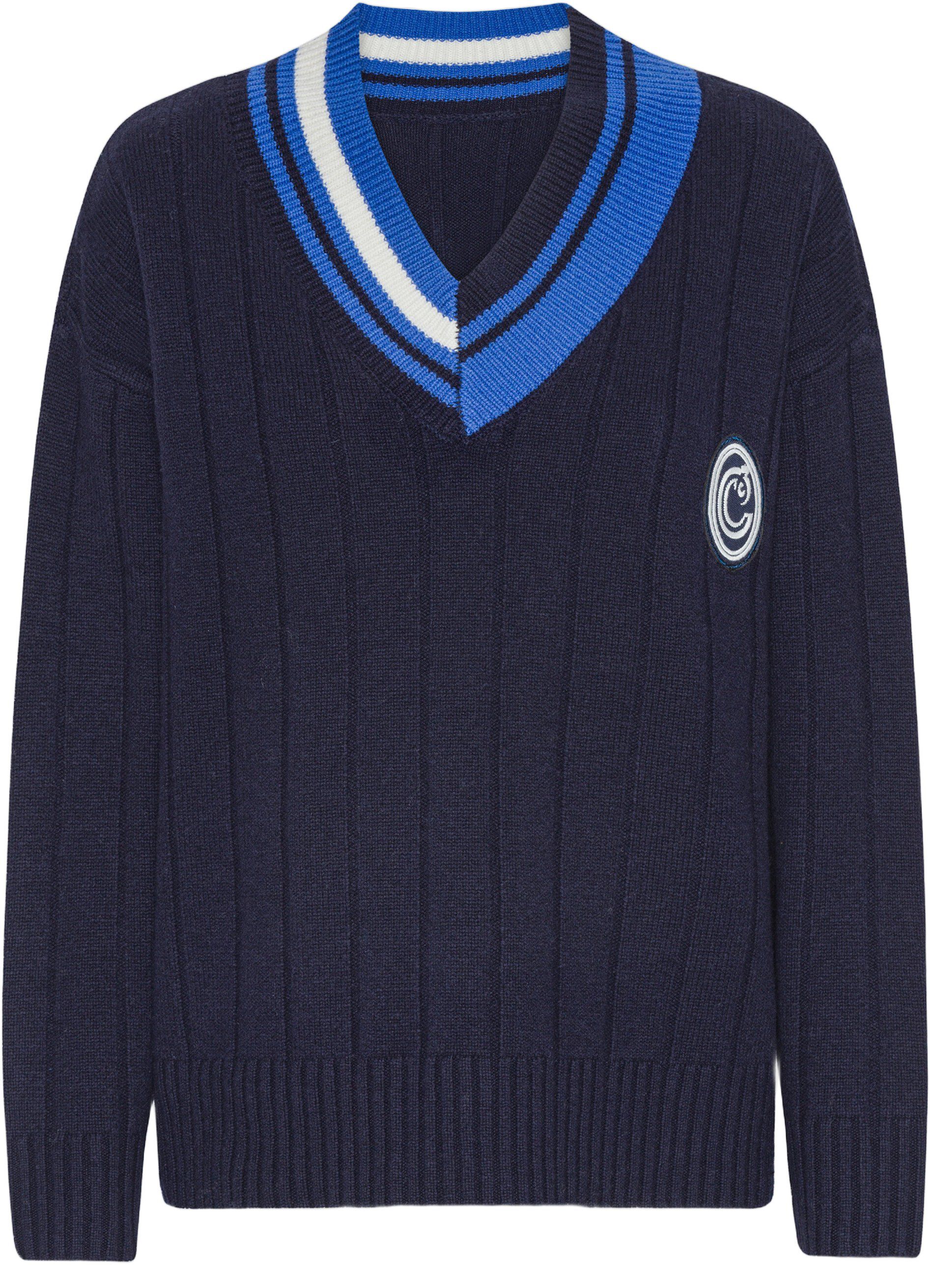 Center Court chunky v-neck sweater - Pearl