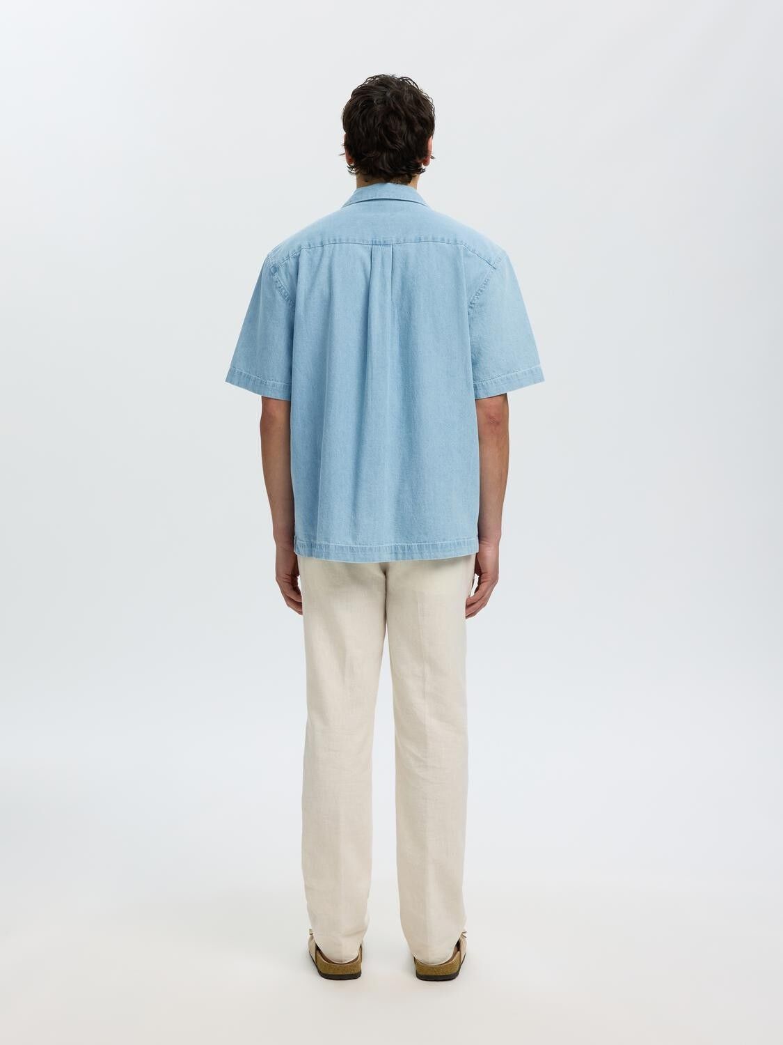 Slhrlxcarlo Denim Ss Shirt Resort