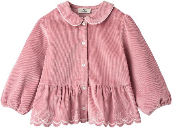 CORDUROY BLOUSE W. EMB.