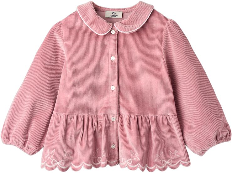 CORDUROY BLOUSE W. EMB.