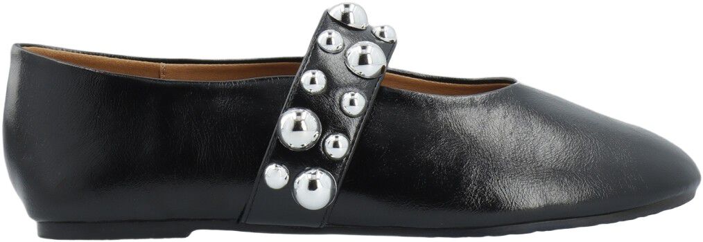 BIALUNA Studded Ballet Flat Faux Leather