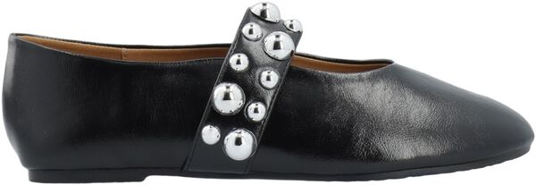 BIALUNA Studded Ballet Flat Faux Leather