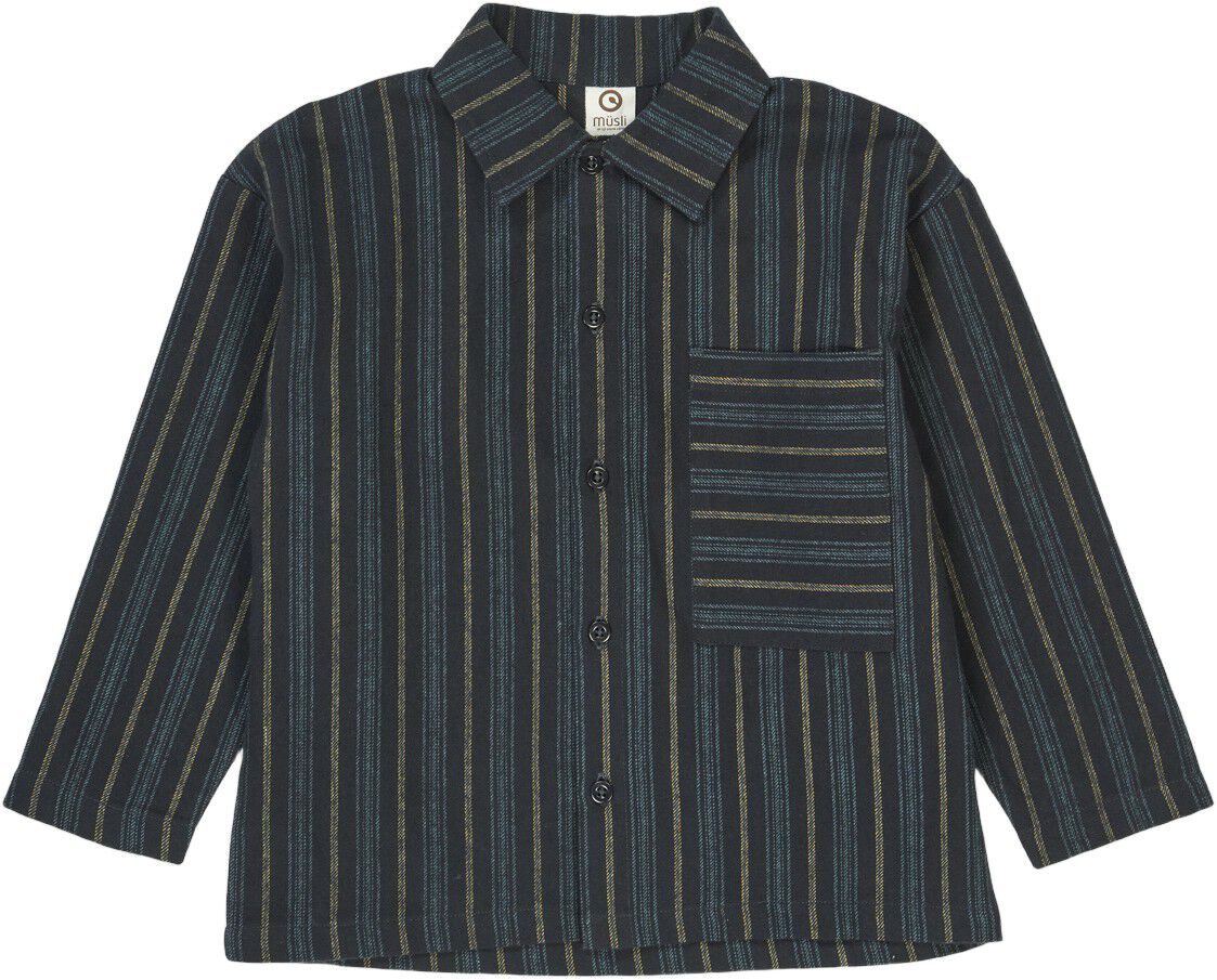 Woven stripe l/s shirt