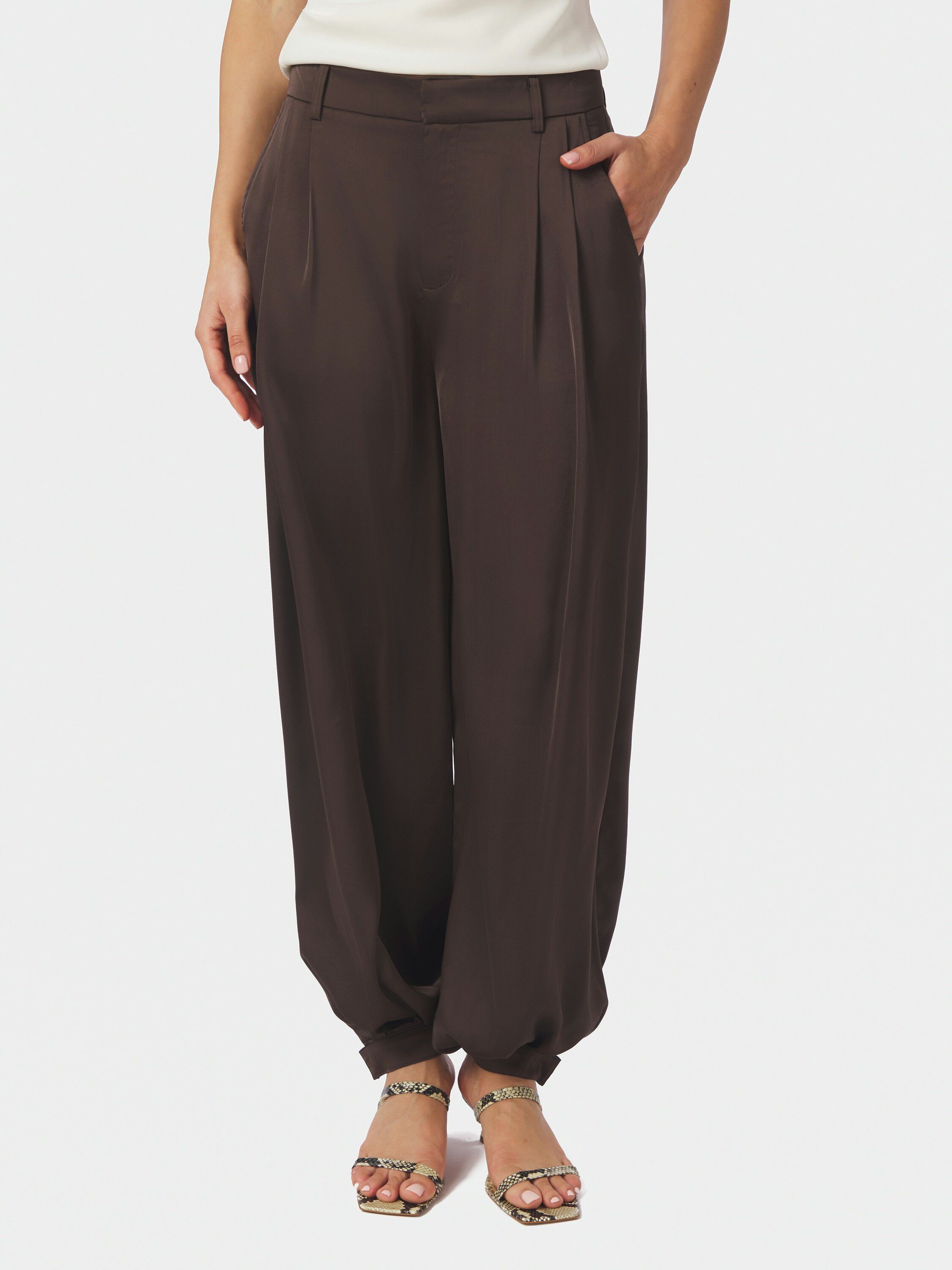 Fayla Drapy Satin Balloon Pants