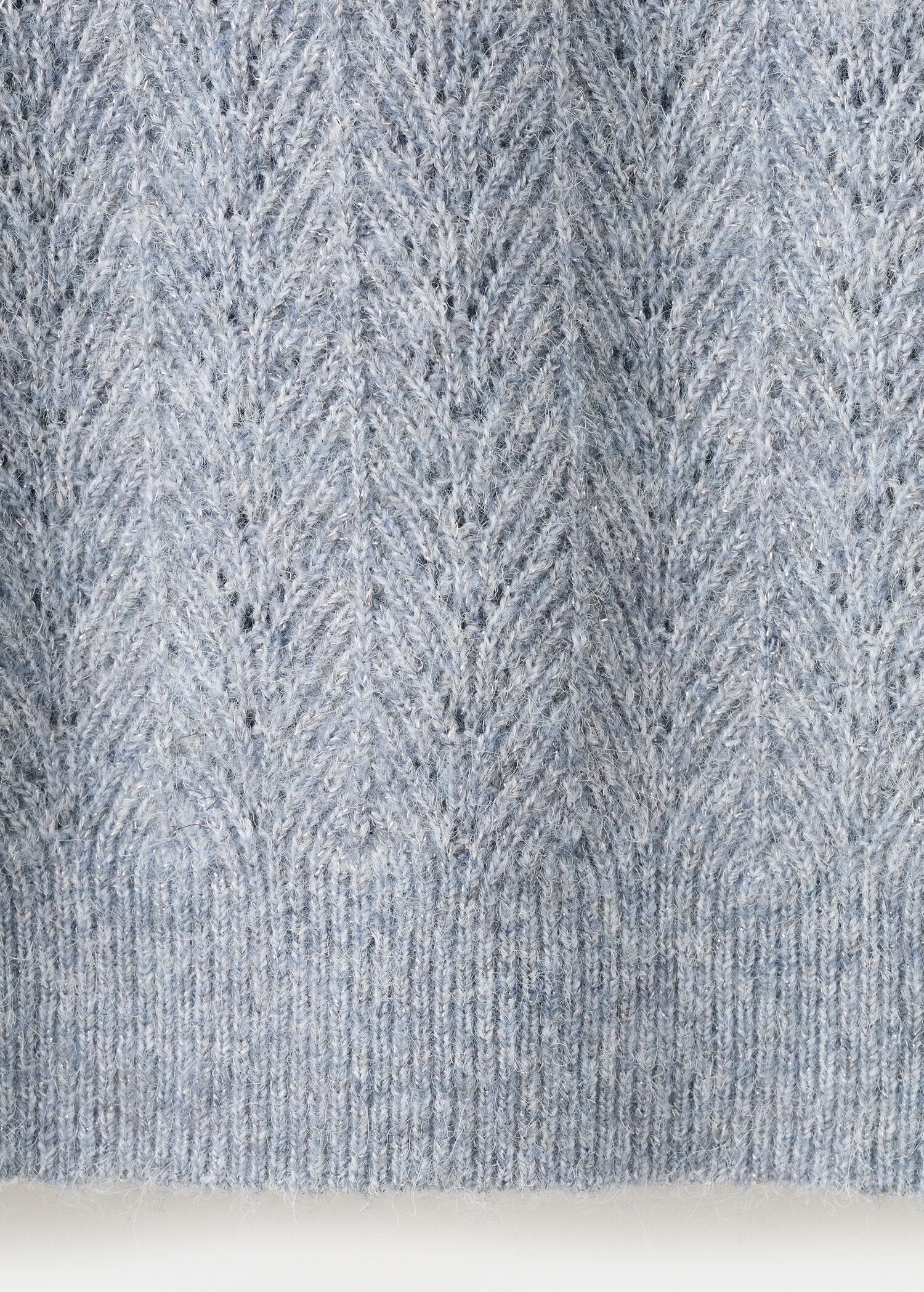 Cable-knit lurex sweater