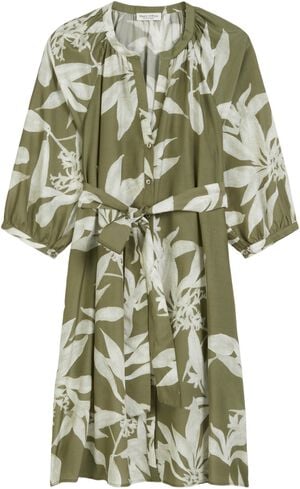 Woven dress, short length, deep v-n