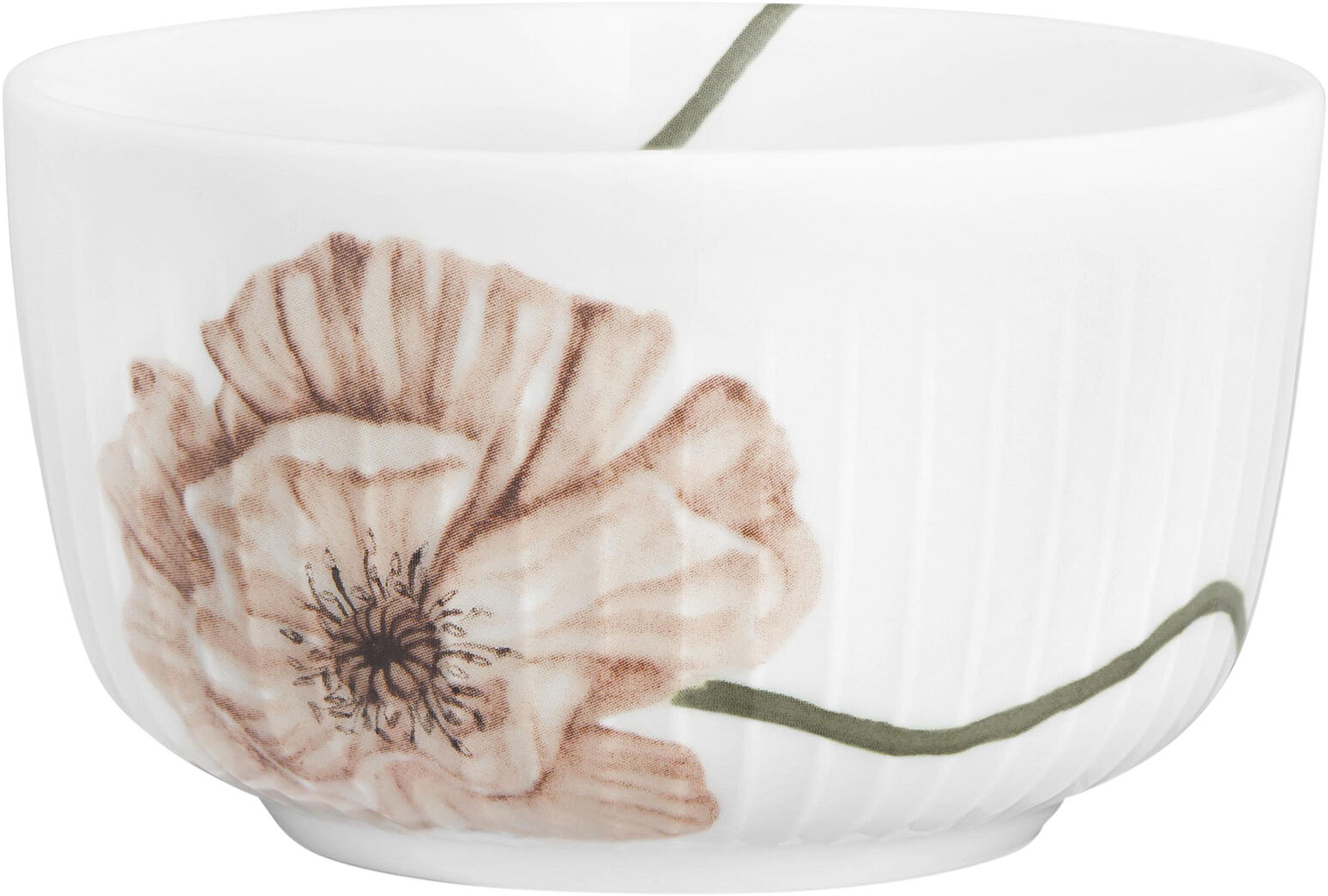 Hammersh&oslash;i Poppy Sk&aring;l &Oslash;12 cm hvid med dekoration