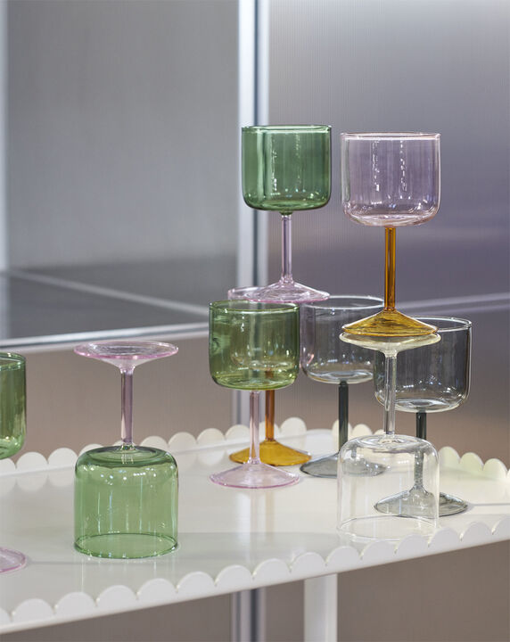 Tint Wine Glass-Set of 2-Green and