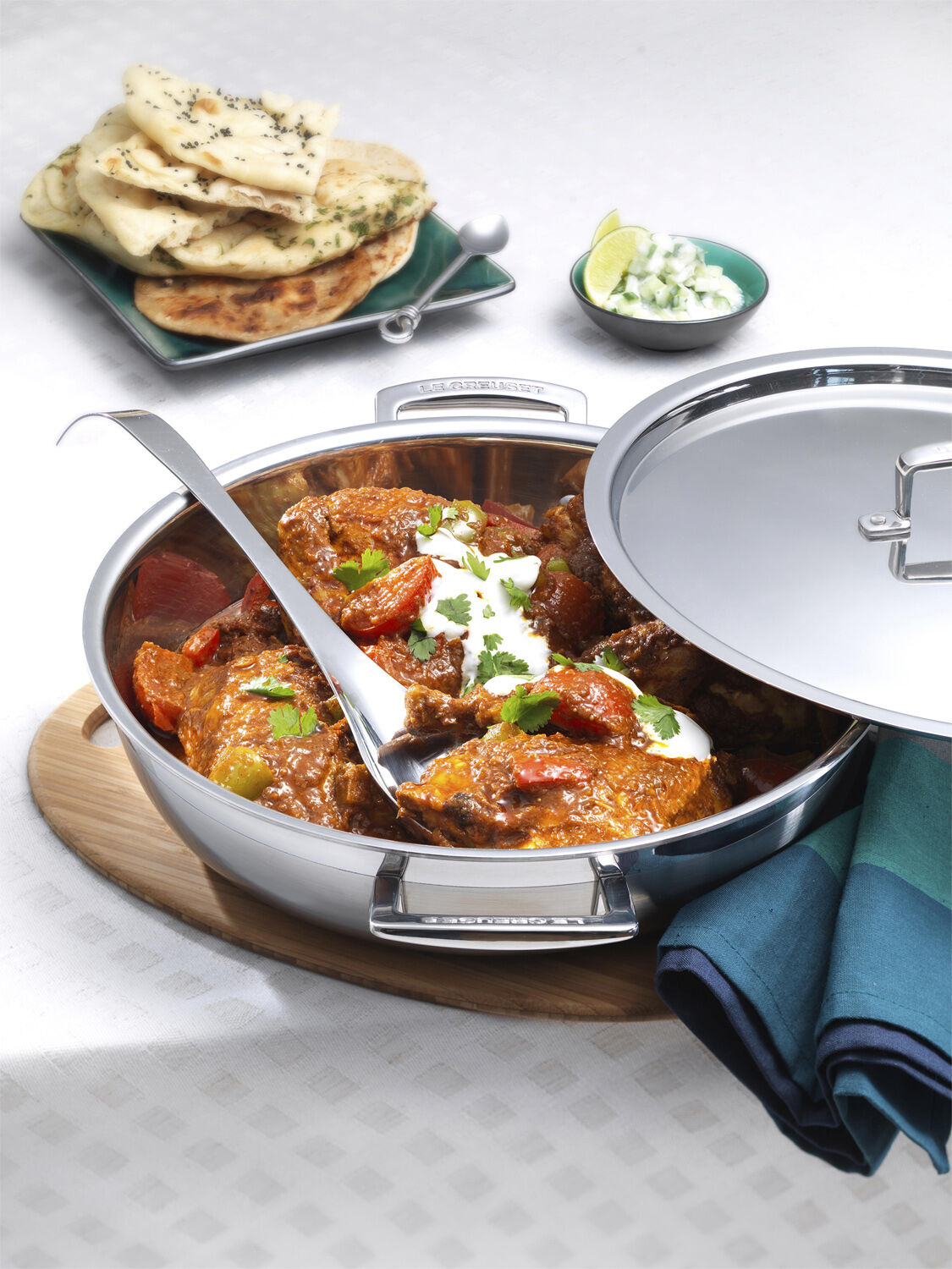 Sautergryde m/ l&aring;g 3-ply rustfrit st&aring;l