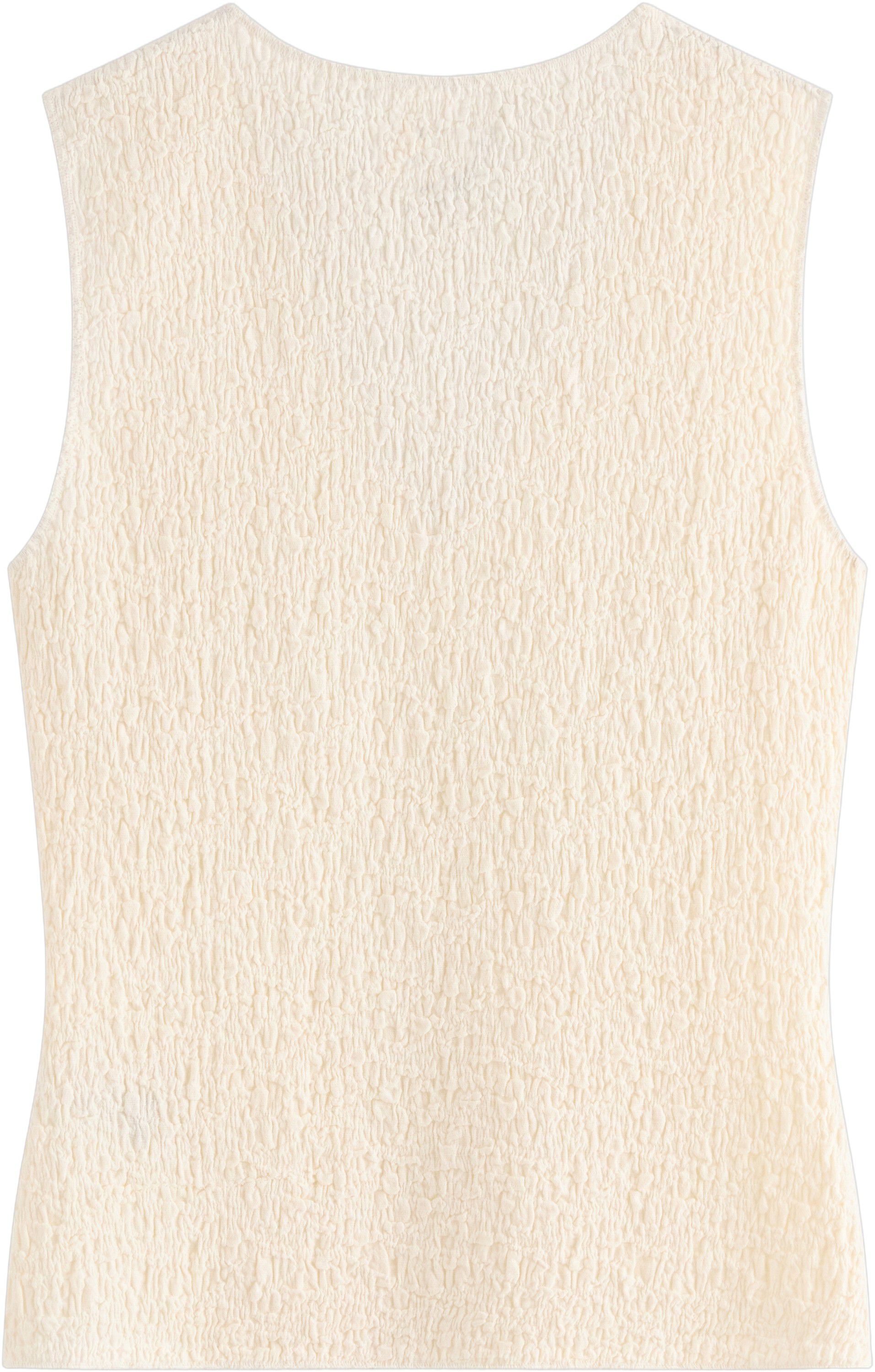 Structured sleeveless top in jersey