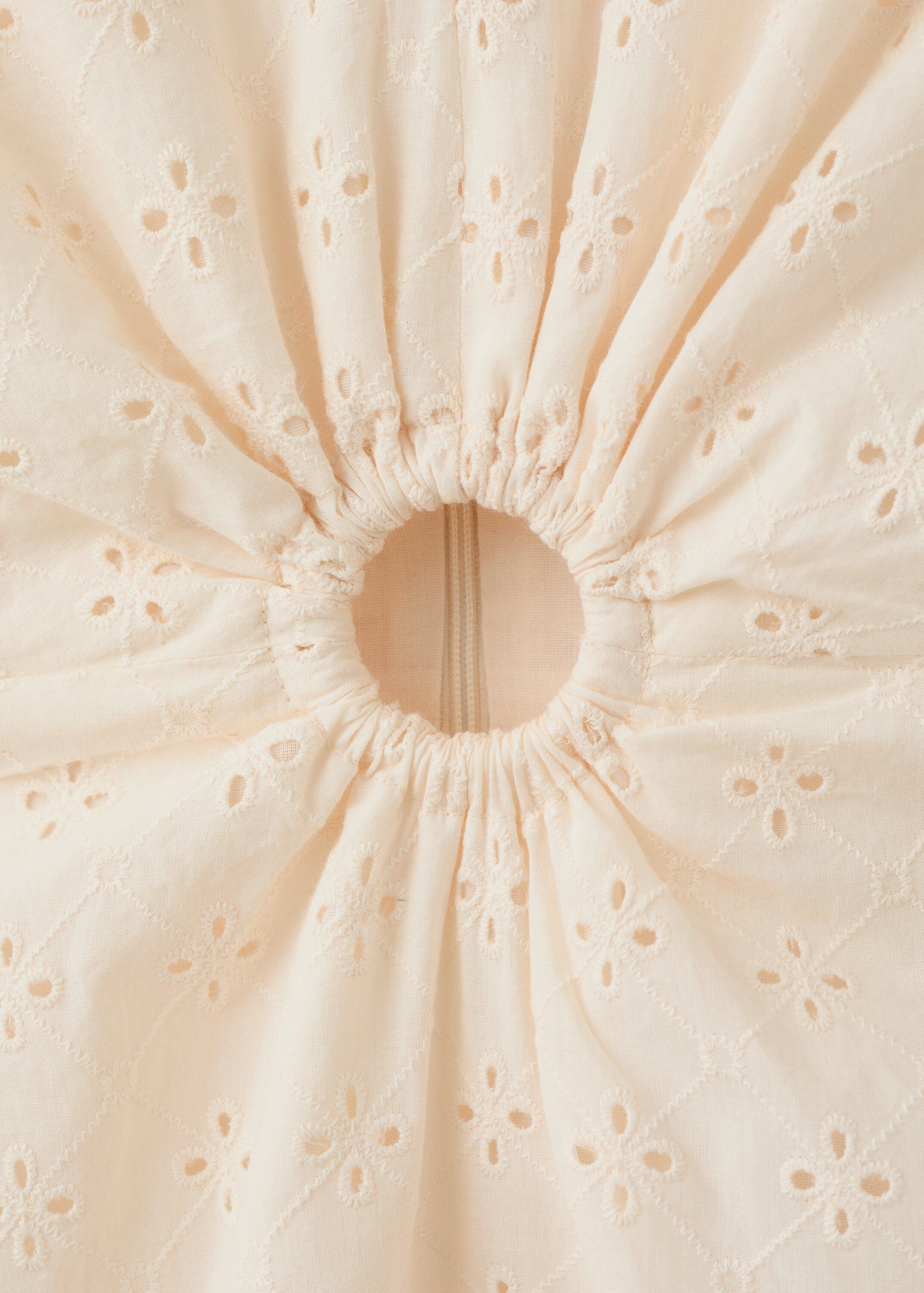 Broderie anglaise cotton cut-out dr