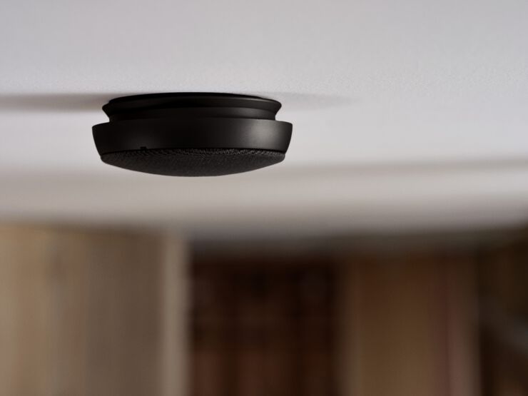 Optisk brandvarnare 10 cm Svart