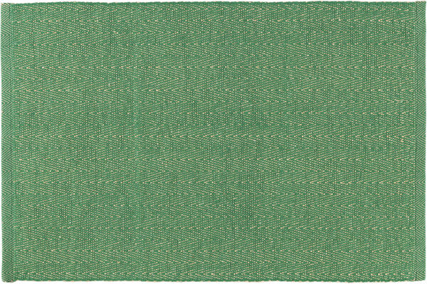Herringbone Dækkeserviet 43x30 cm grøn 82% bomuld recycled,