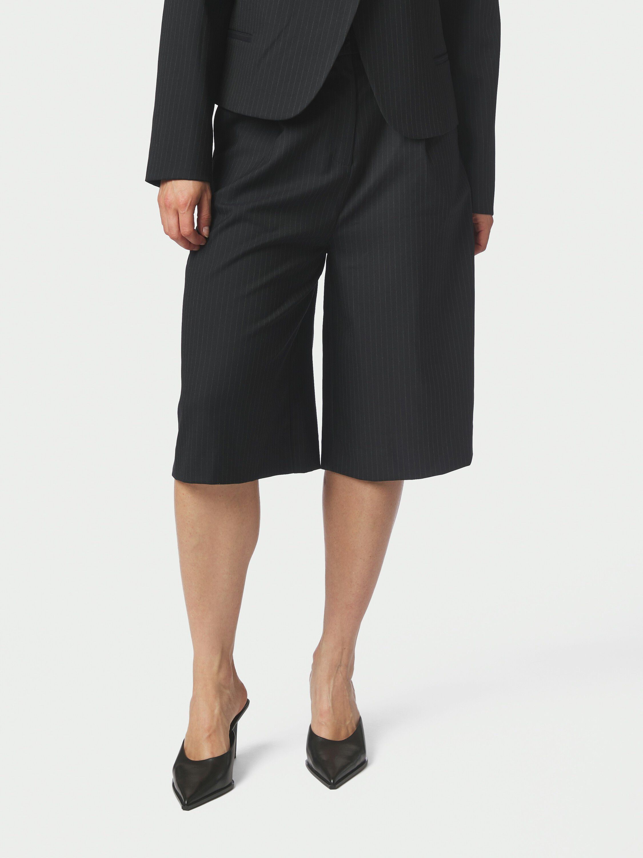 Rima Slim Pinstripe Shorts