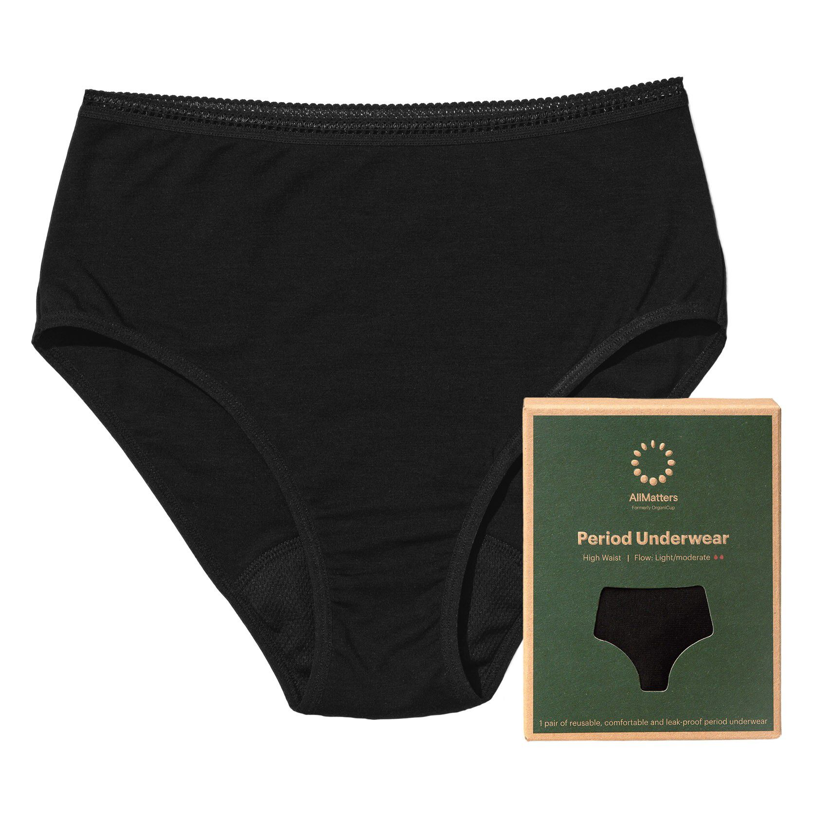 Menstruationstrusser High Waist - Let/Moderat