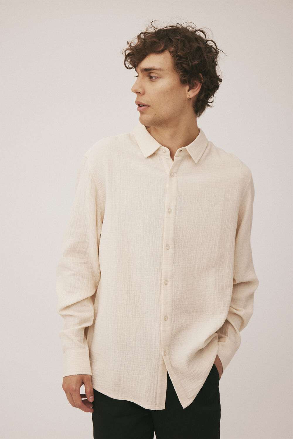 Benn crincle shirt - Organic GOTS