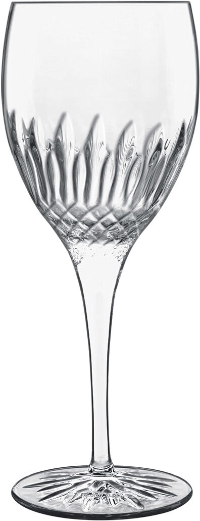 Hvitvinsglass Diamante 38 cl 4 stk. Klar