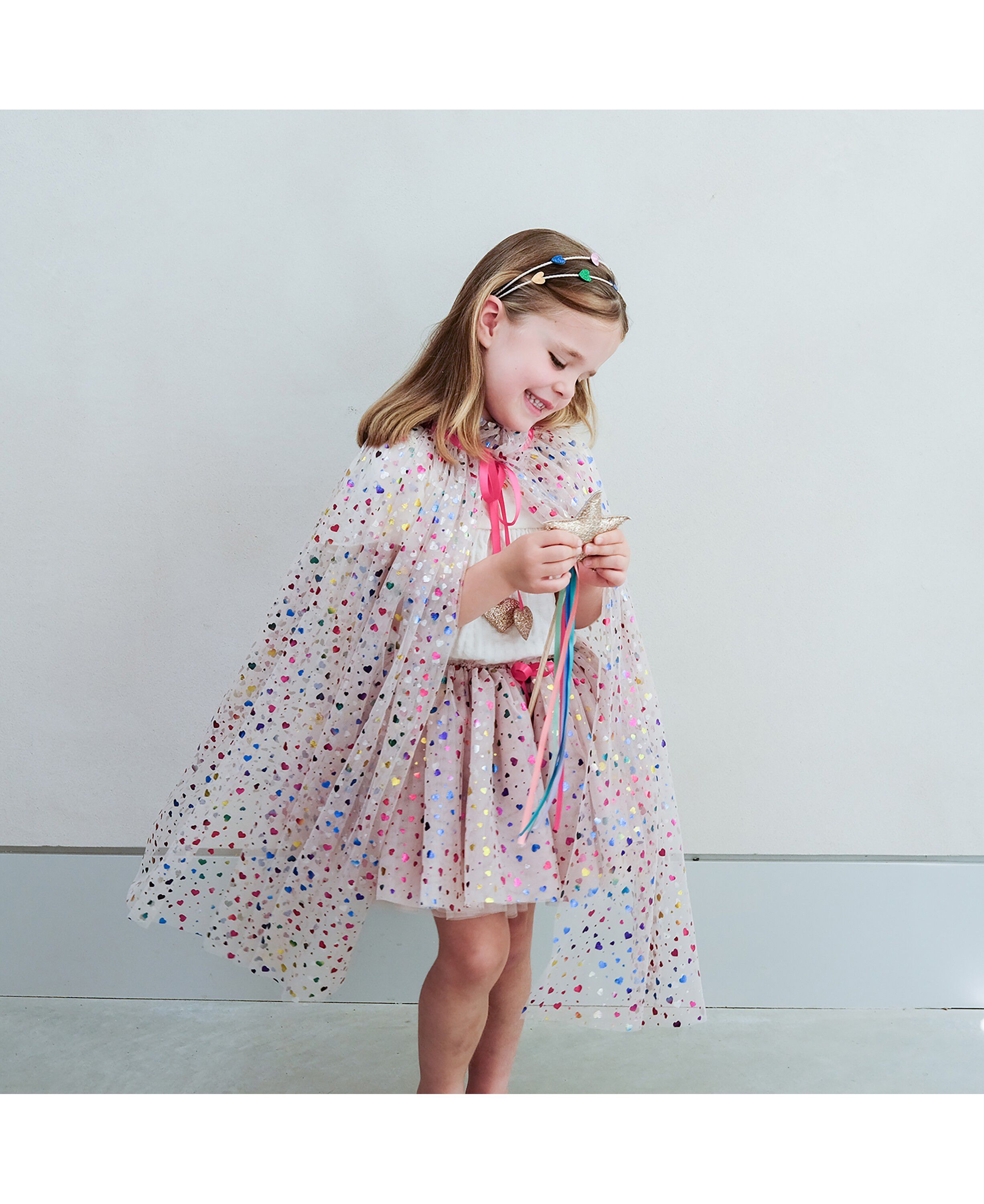 Mimi & Lula - Kappe - Beige Rainbow Hearts