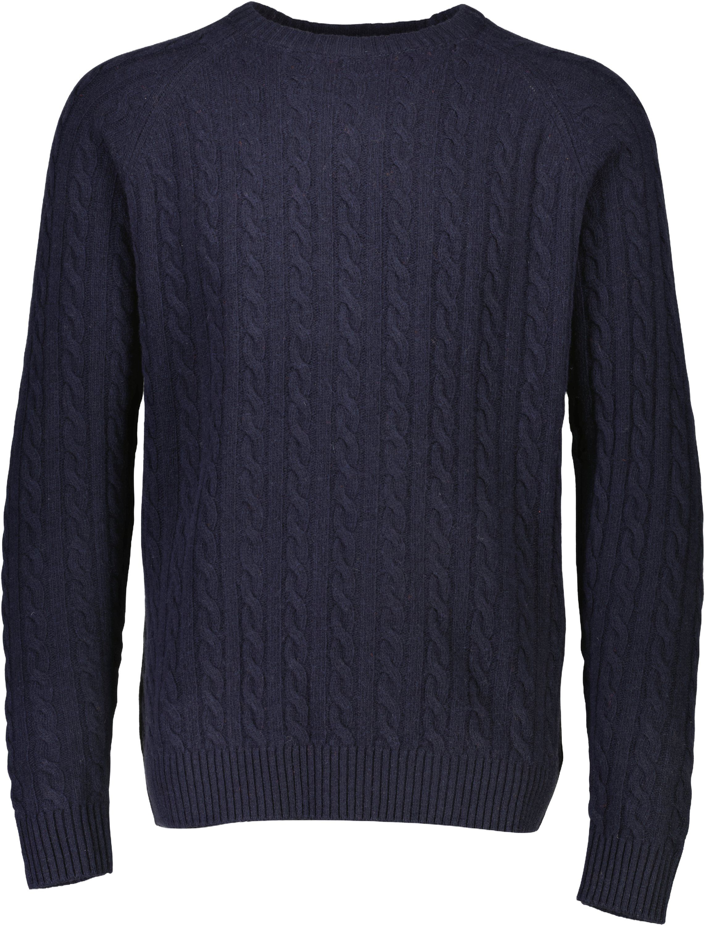 Lambswool raglan cable o-neck