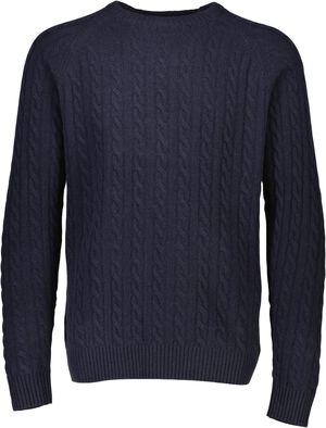 Lambswool raglan cable o-neck