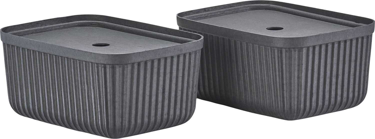 F&ouml;rvaringsbox Pulp 32 x 23 cm 2 st Black