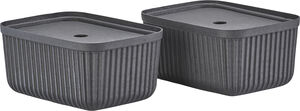 Förvaringsbox Pulp 32 x 23 cm 2 st Black