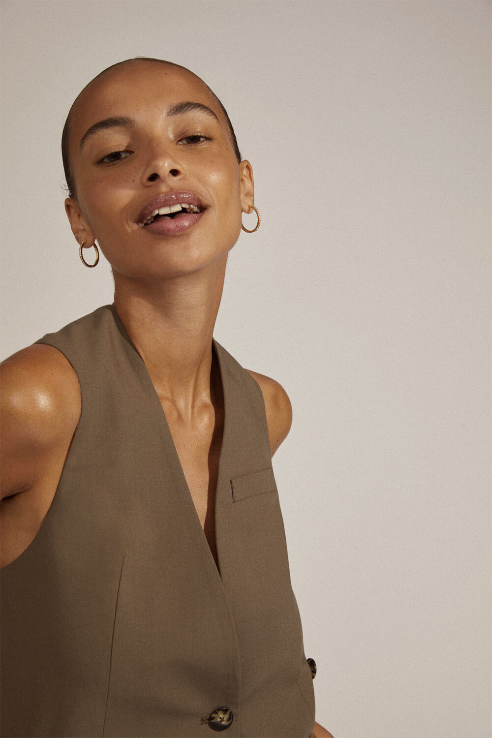 EBNA maxi crystal hoops gold-plated