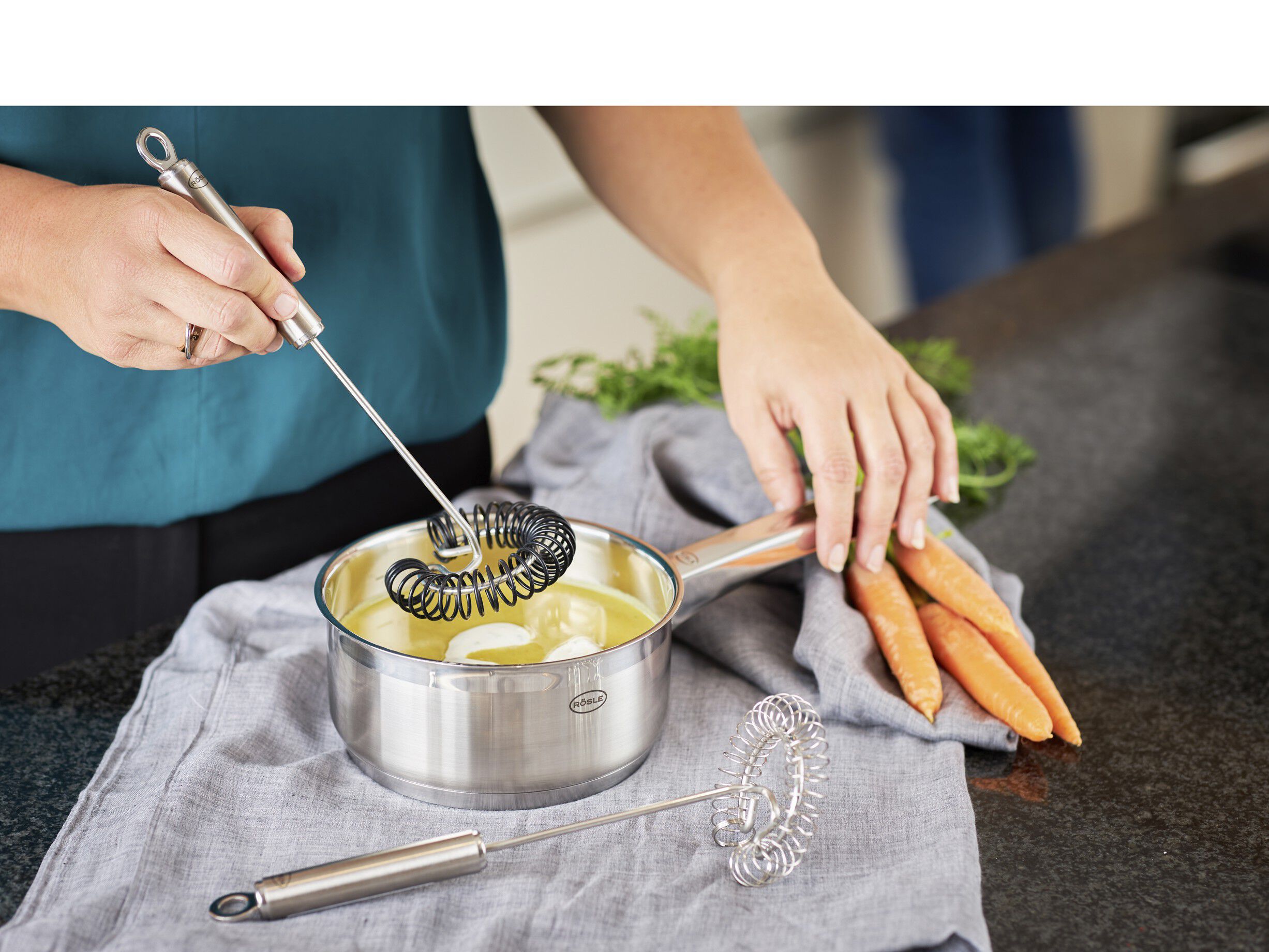 Spiralvisp 27 cm St&aring;l/Silikon