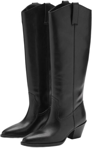 Heel leather boot