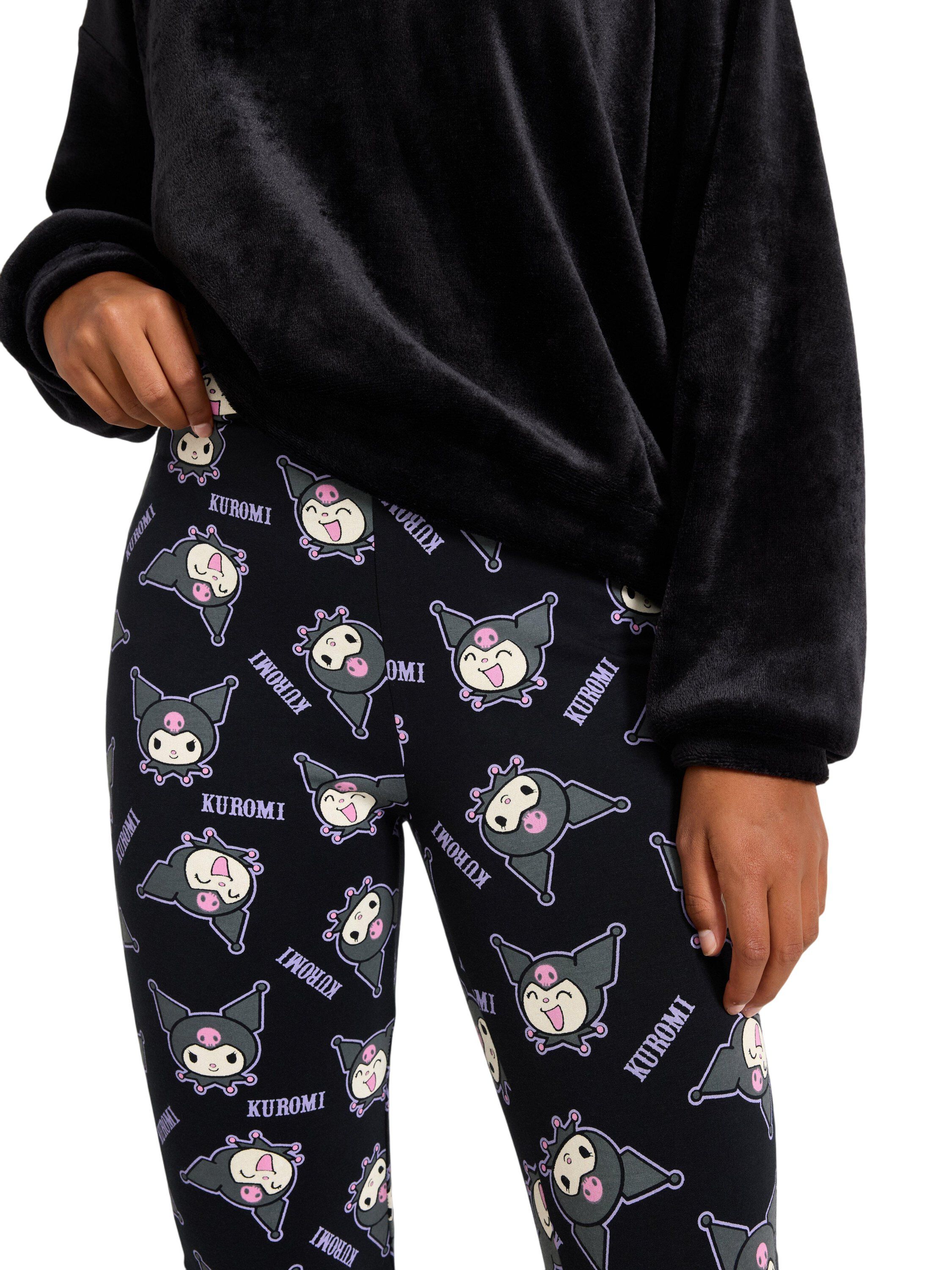 Leggings i mjuk bomullstrik&aring; med ut