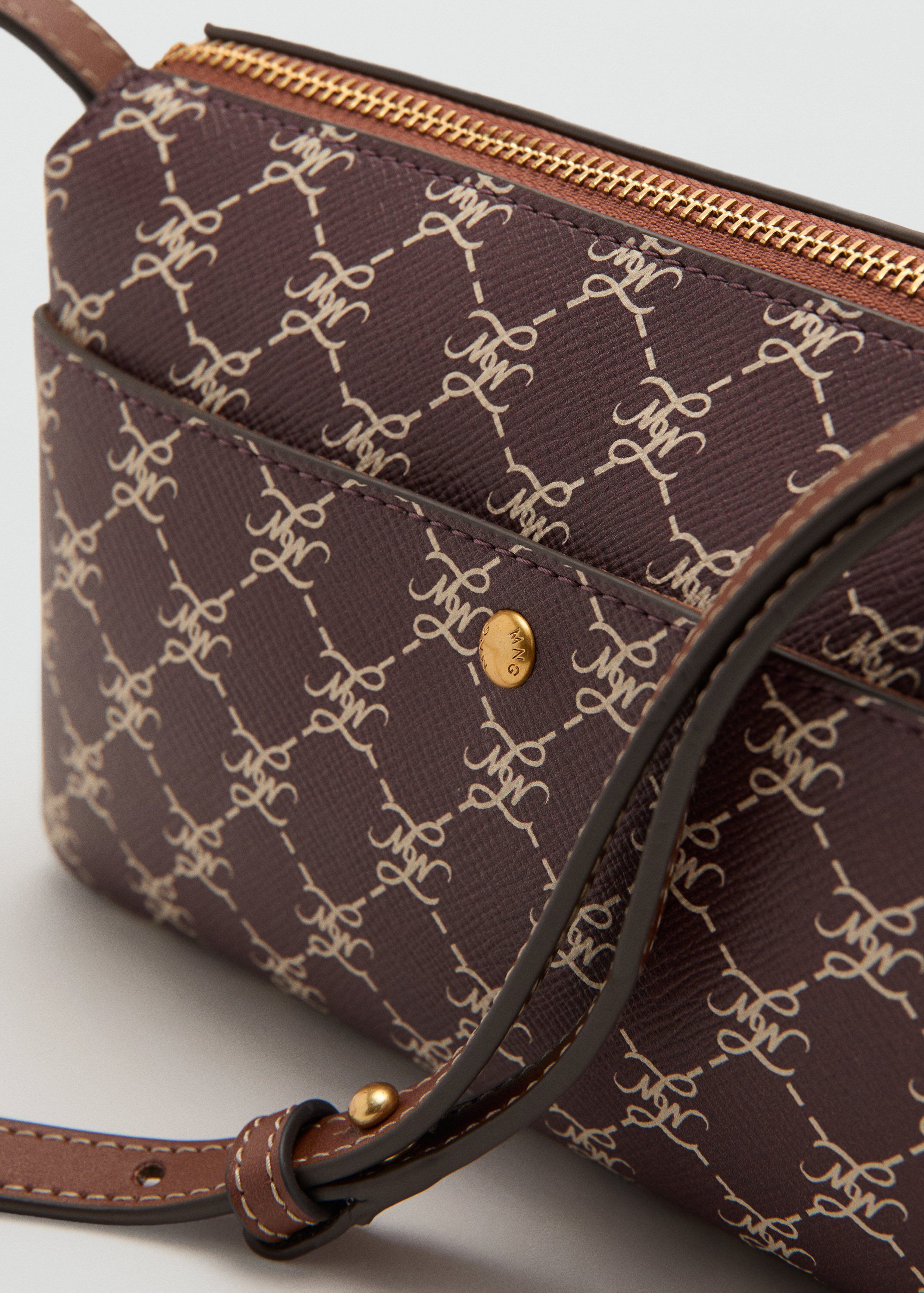 Shoulder bag with printed logo