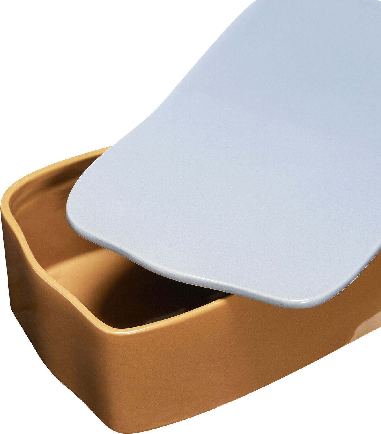 Amare Skrivebordsordner Large Brun/Lysebl&aring;