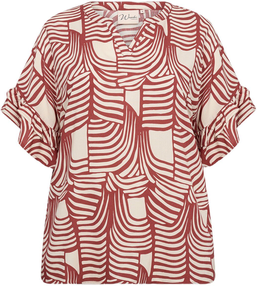 Curvy WA-LOVIS 1 Bluse R&oslash;d