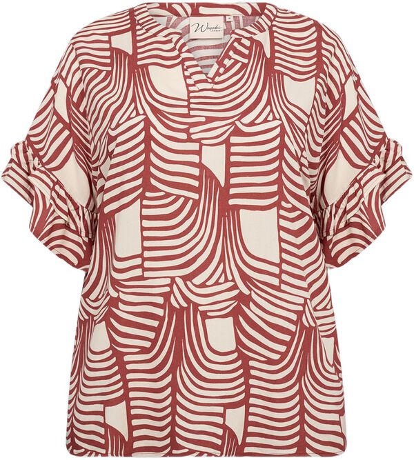 Curvy WA-LOVIS 1 Bluse Rød