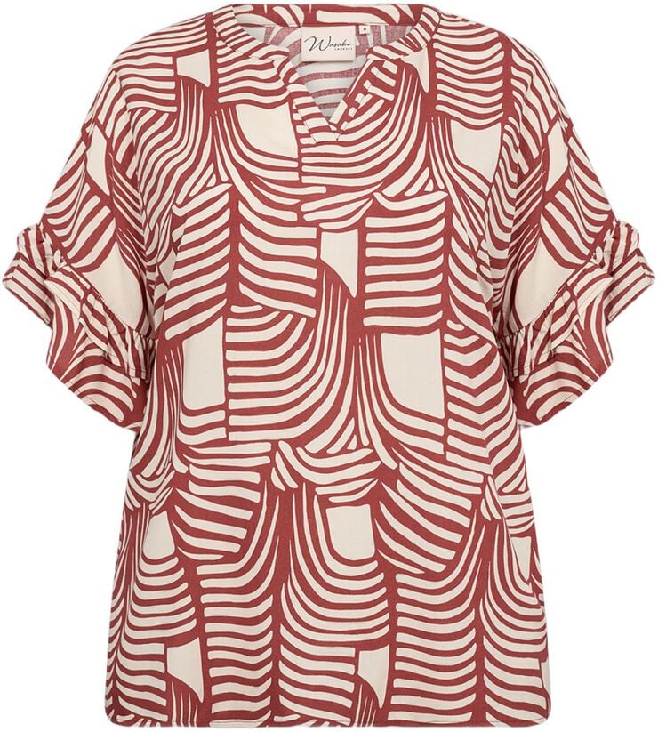 Curvy WA-LOVIS 1 Bluse Rød