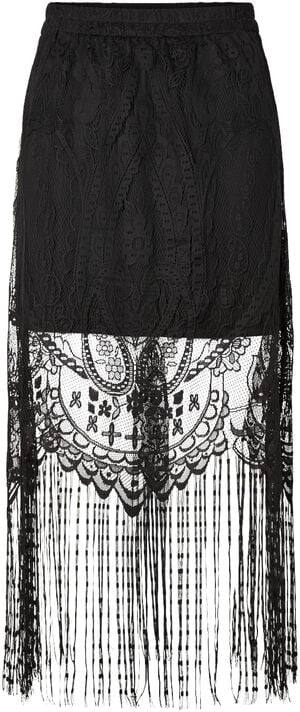 PCCLAIR HW ANKLE LACE TASSELS SKIRT